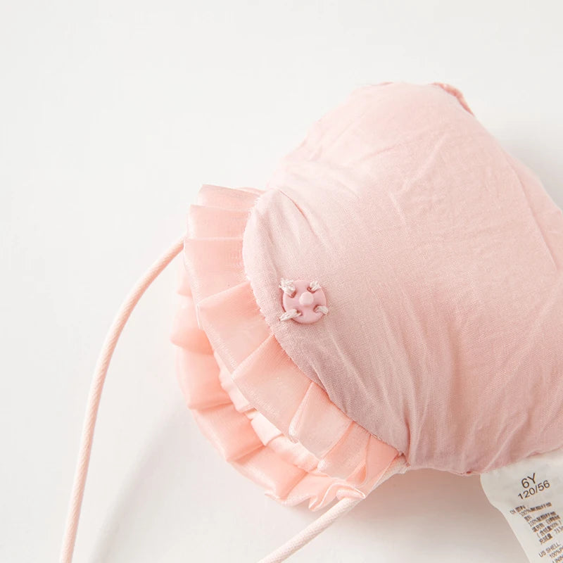 FLOWRY_ Pink Floral Print Children's Girls Cheongsam Style Dress