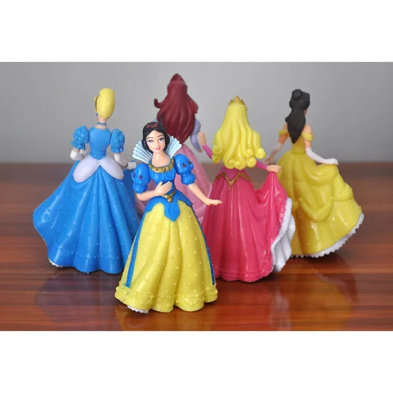 Dolls_5Pcs/Set Disney Princess Snow White, Cinderella ,Belle, Sleeping Beauty ,Mermaid PVC Action Figure Model Toys Doll Girl Special Gift