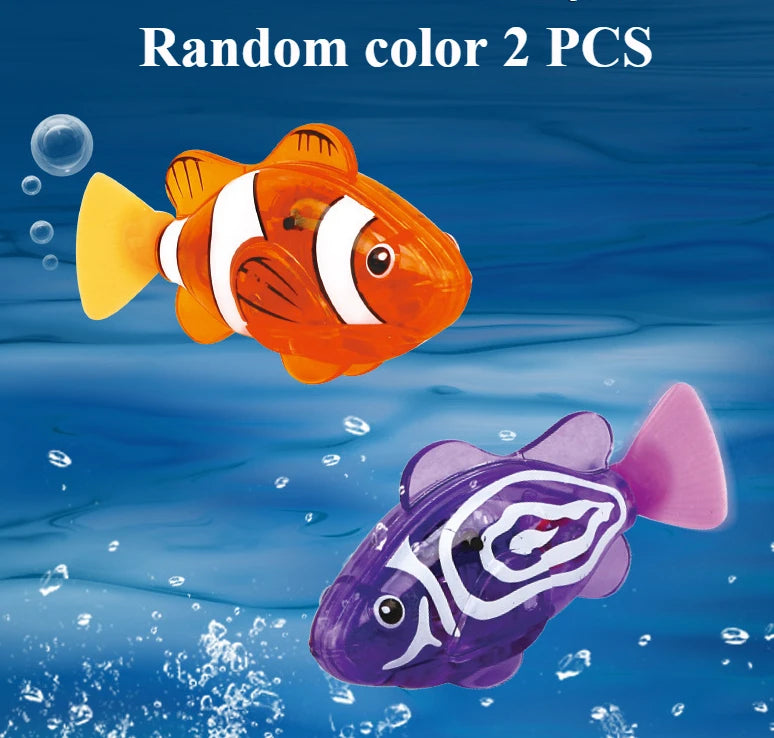 Little one_Electronic Pet Sensing Light Shower Interactive Swimming Water Fish Children's Toy