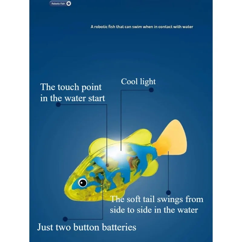 Little one_Electronic Pet Sensing Light Shower Interactive Swimming Water Fish Children's Toy