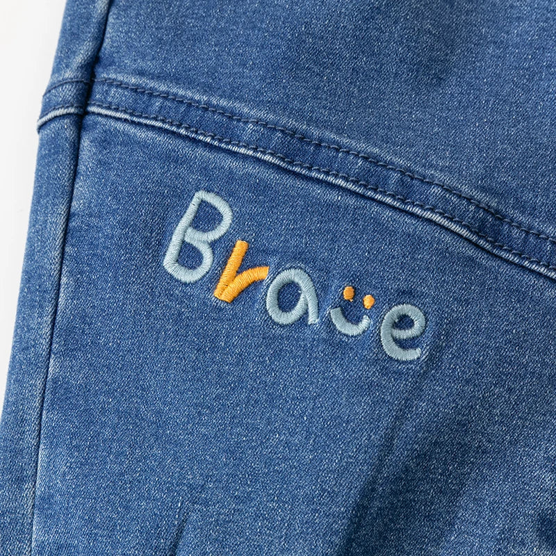 JOY_ Kids Clothes Spring Boys Blue Jeans Casual Solid Color Trousers