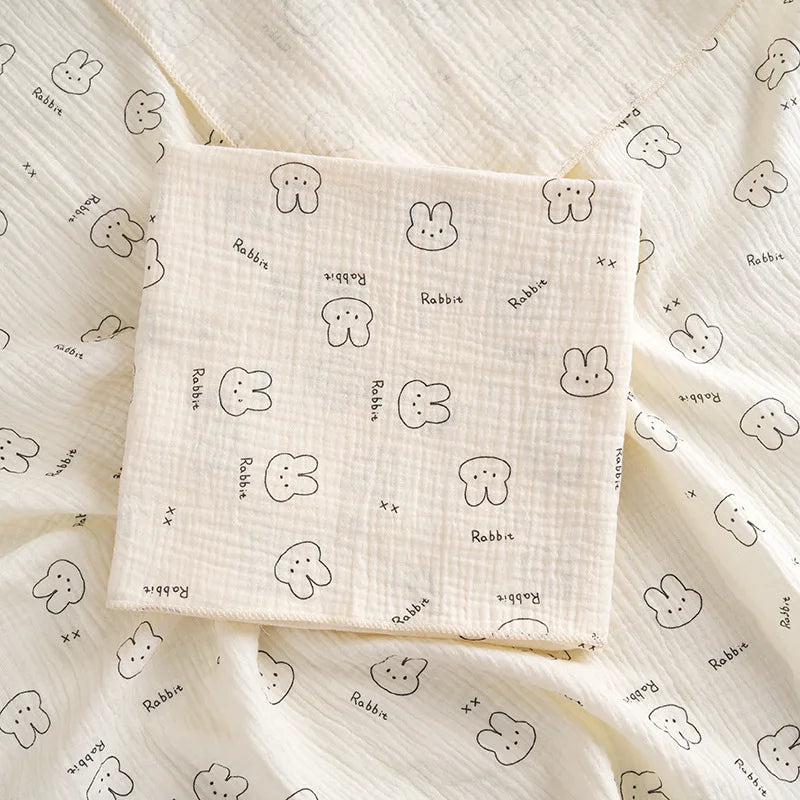 Joy_Cotton Muslin Cute Cartoon Printing Baby Swaddle Blanket