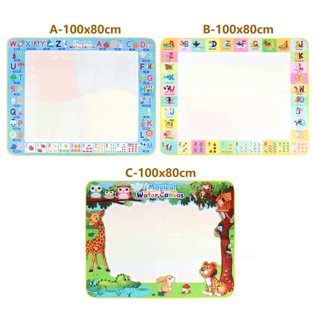 100x80CM Magic Water Drawing Mat with Reusable Magic Pens