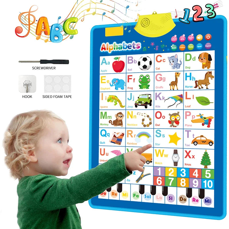 Electronic English Alphabet Wall Chart Talking ABC Letters 123s