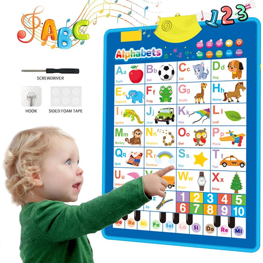 Electronic English Alphabet Wall Chart Talking ABC Letters 123s