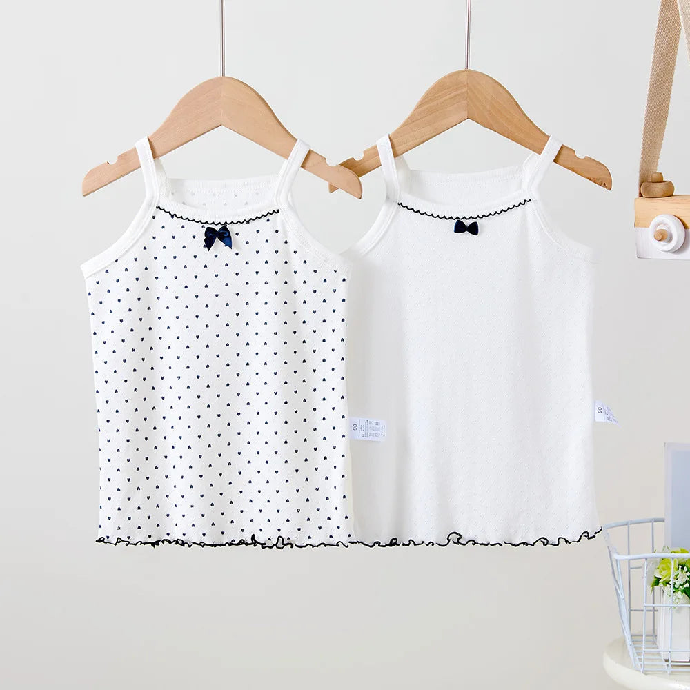 JOY_2pcs/lot Girls Tank Tops Boneless Mesh Underwear for Kids