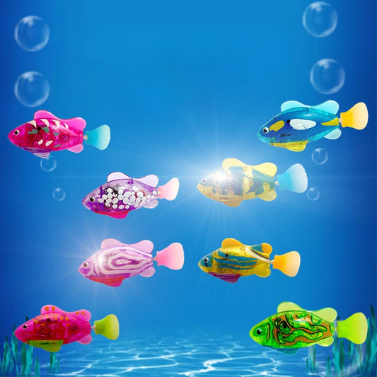 Little one_Electronic Pet Sensing Light Shower Interactive Swimming Water Fish Children's Toy