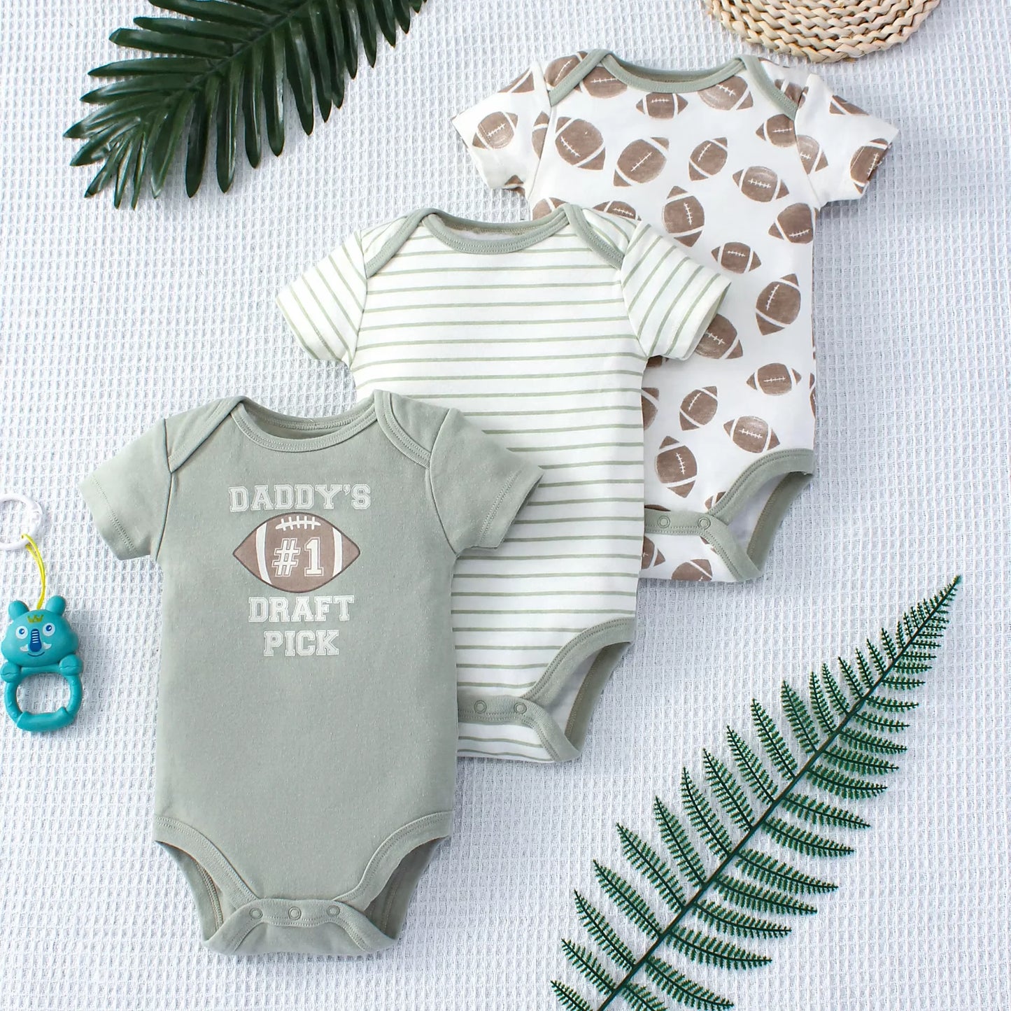 3PCS Summer Baby Bodysuit