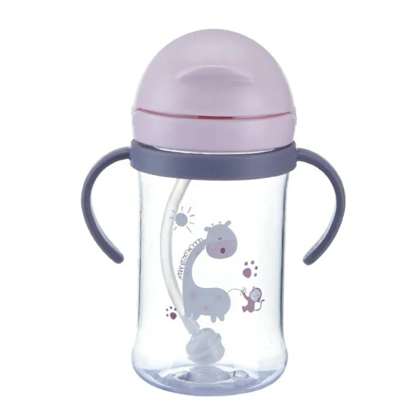 Bird_250/350ml Baby Feeding Cup with Straw Children Learn Feeding Drinking Bottle Kids Training Cup with Straw