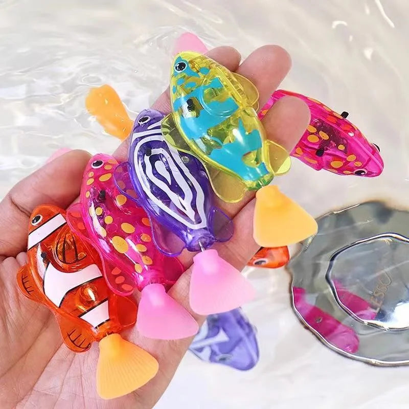 Little one_Electronic Pet Sensing Light Shower Interactive Swimming Water Fish Children's Toy