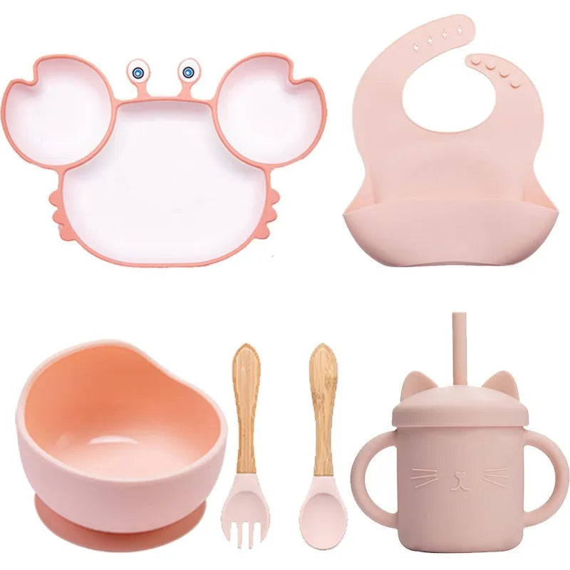 KIWII _Baby Dish Baby Bowls Plates and Spoons Set