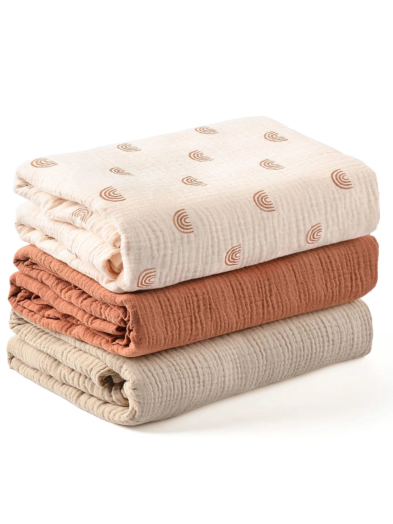 Bird_3PCS/set Soft Breathable Newborn Baby Receiving Blanket