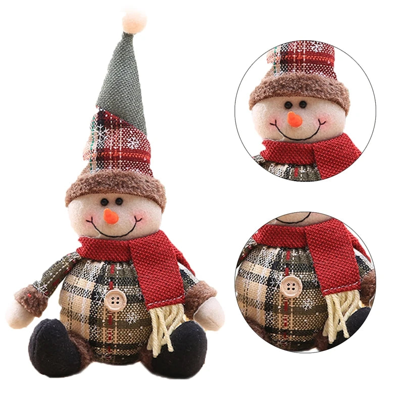 Snowman Doll Merry Christmas Decor for Home Table