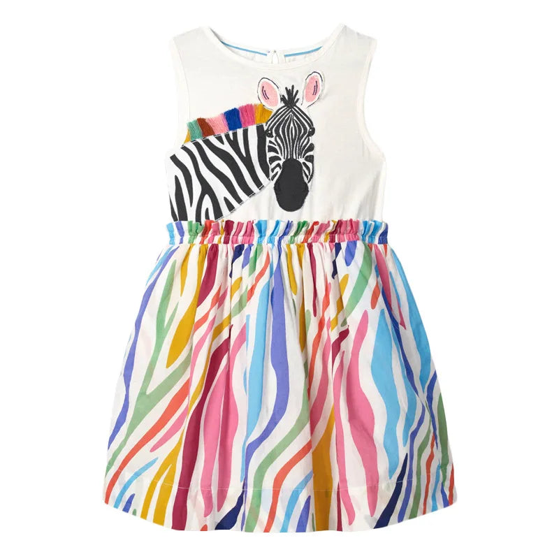 Little Kid_  Girls Lovely Unicorn Dress  for Kids 2-7 year