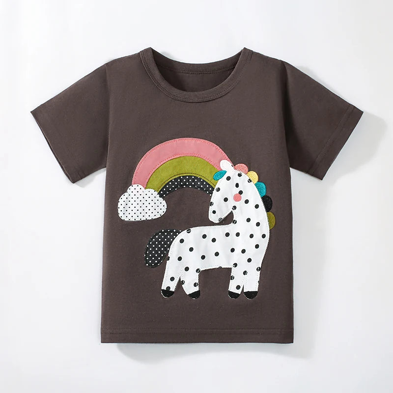 Little one_ Children's Clothing 3PCS Summer Kids Baby Girls Clothes T Shirts  2-7 Years
