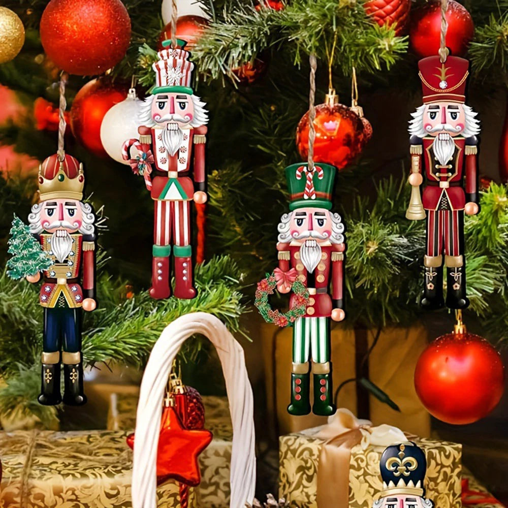 12PCS Nutcracker Wooden Decorative  christmas Set