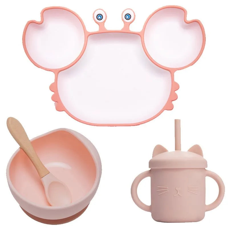 KIWII _Baby Dish Baby Bowls Plates and Spoons Set