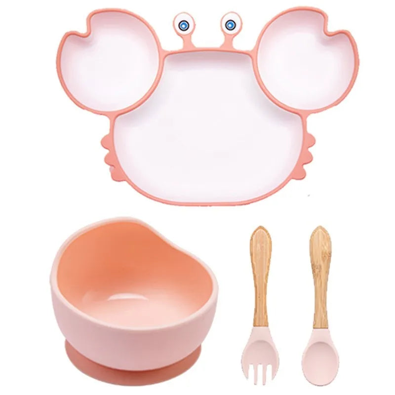 KIWII _Baby Dish Baby Bowls Plates and Spoons Set