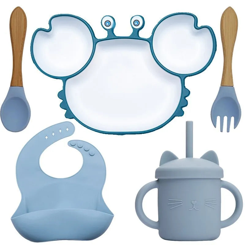 KIWII _Baby Dish Baby Bowls Plates and Spoons Set