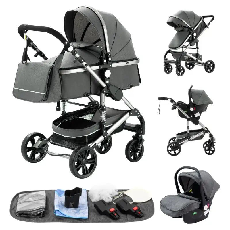 Bird _Luxurious 3 in 1 Baby Stroller Portable Travel Baby Carriage