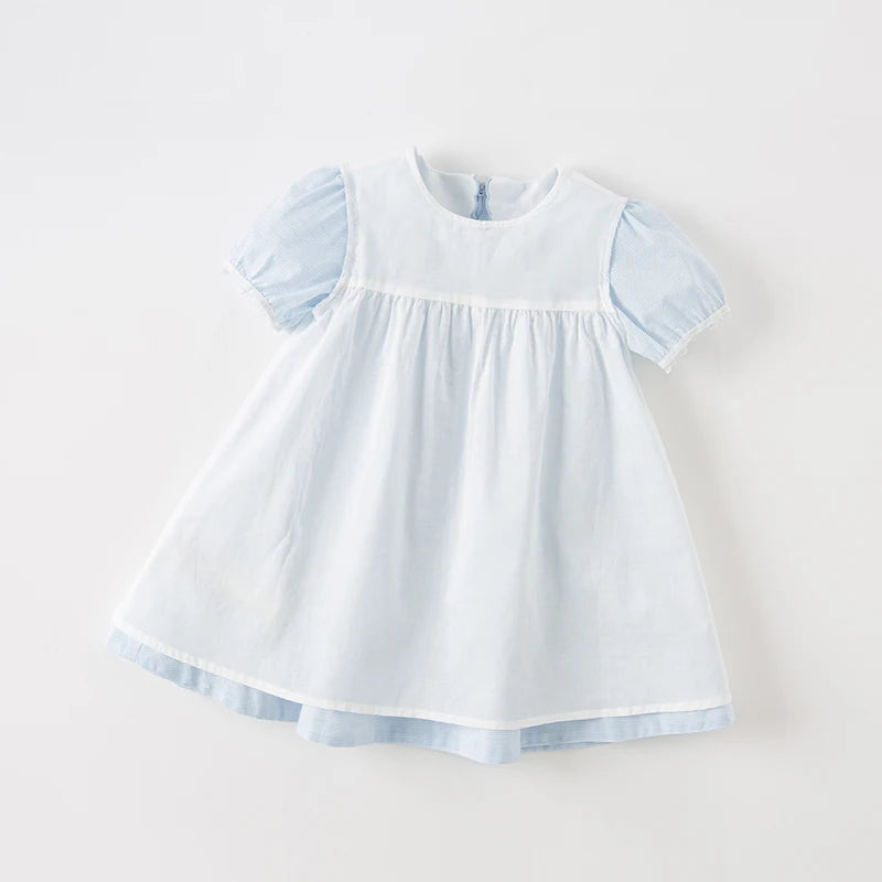 summer baby blue dress for baby girl