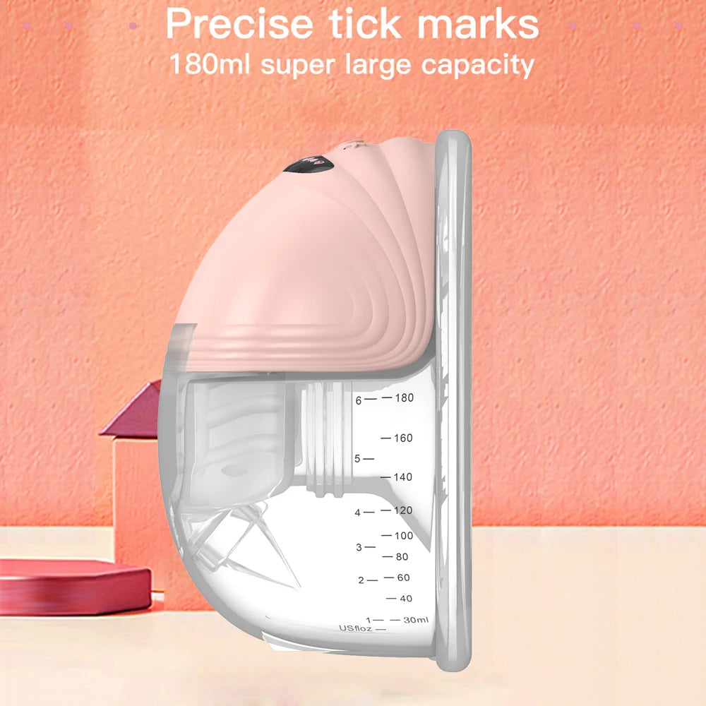 Little one_Portable Electric Breast Pump Wearable for Breastfeeding Hands Free 3 Modes 12 Suction Low Noise with 24mm Silicone Flange