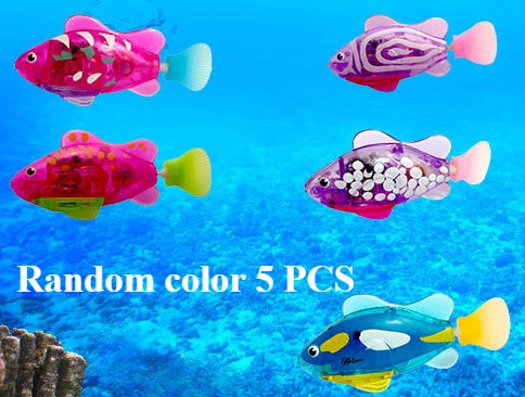 Little one_Electronic Pet Sensing Light Shower Interactive Swimming Water Fish Children's Toy