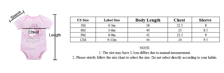 3 Pcs Baby  bodysuit
