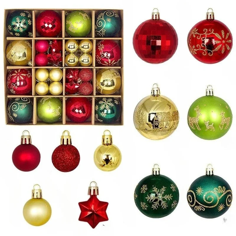 PVC Christmas Ball Set Christmas Decoration Pendant Home Party Holiday Decor Balls Gift Window Christmas Tree Hanging Ornaments