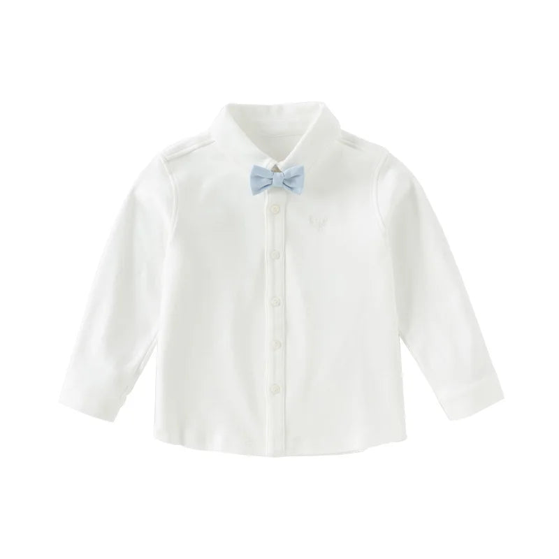 Joy_ Children Boys Long Sleeve White Shirt