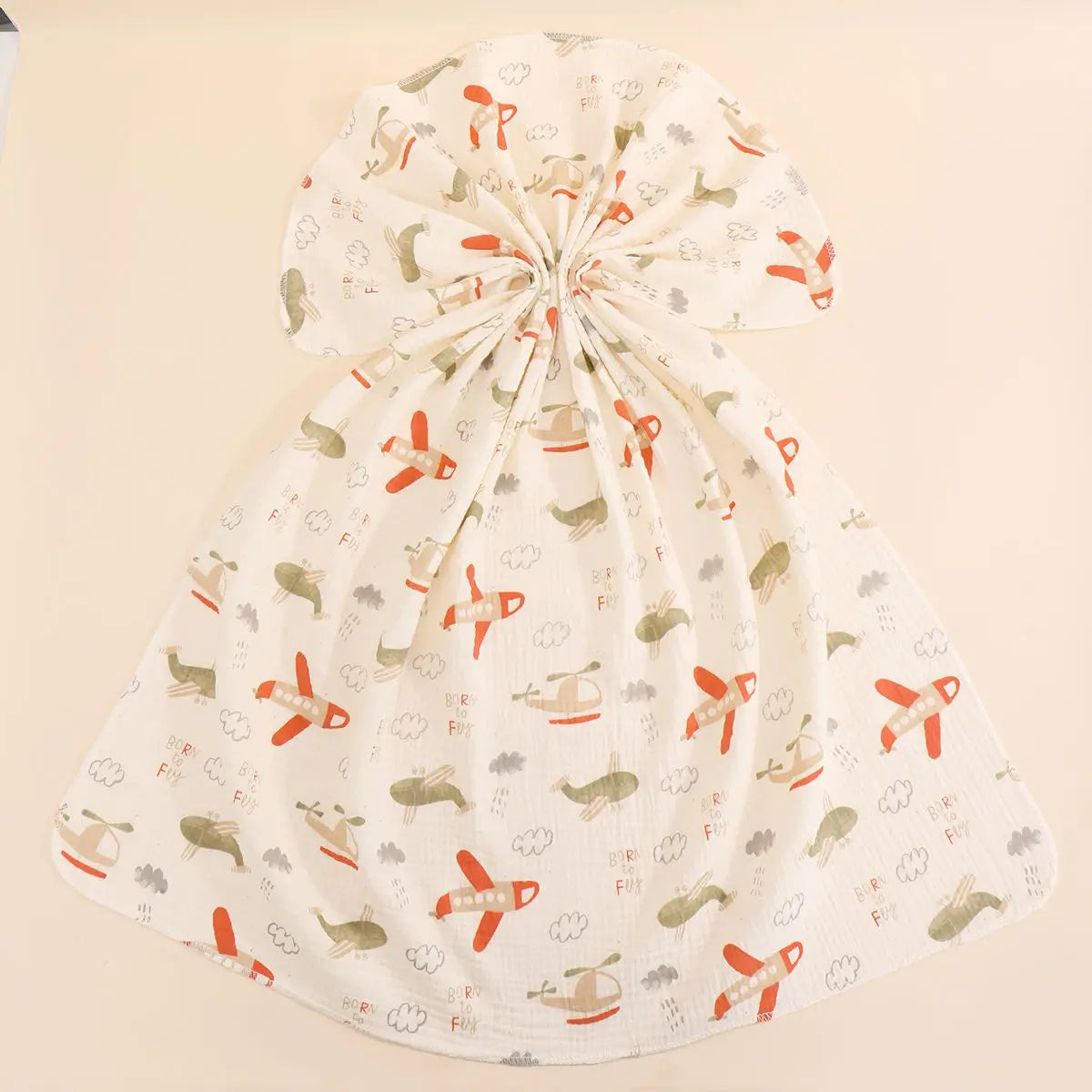 Joy_Cotton Muslin Cute Cartoon Printing Baby Swaddle Blanket