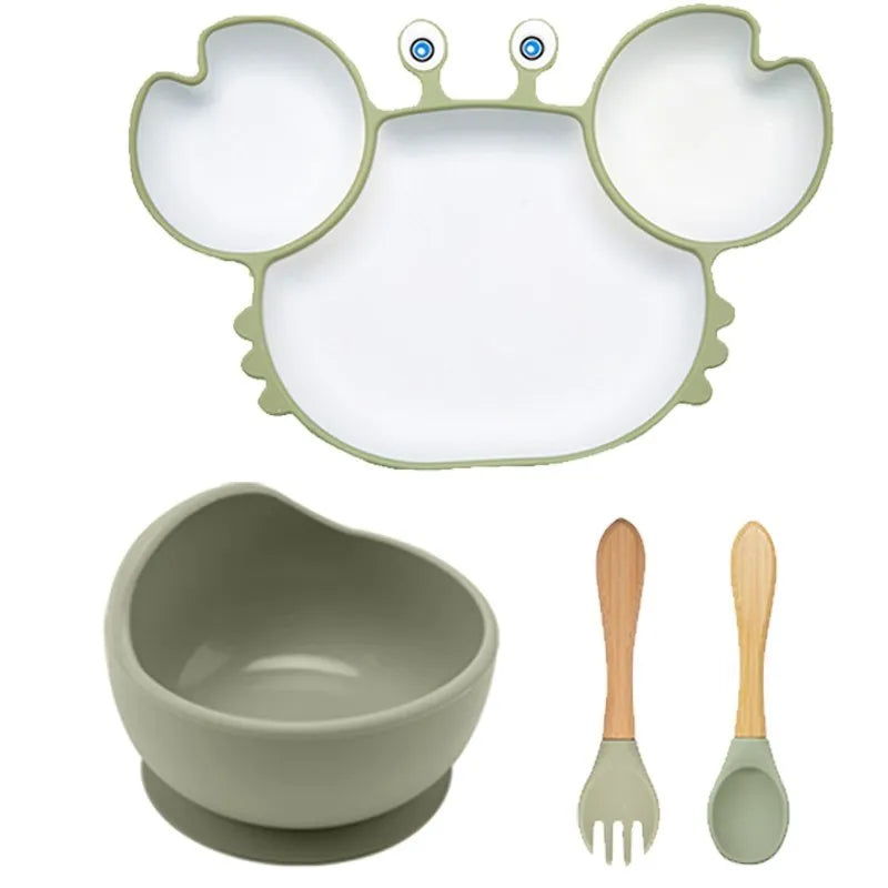KIWII _Baby Dish Baby Bowls Plates and Spoons Set