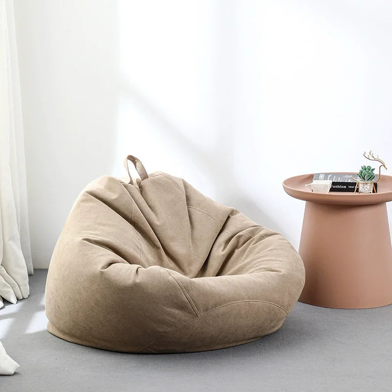 Bird _Household simple cotton and linen pure color casual relaxing bean bag sofa