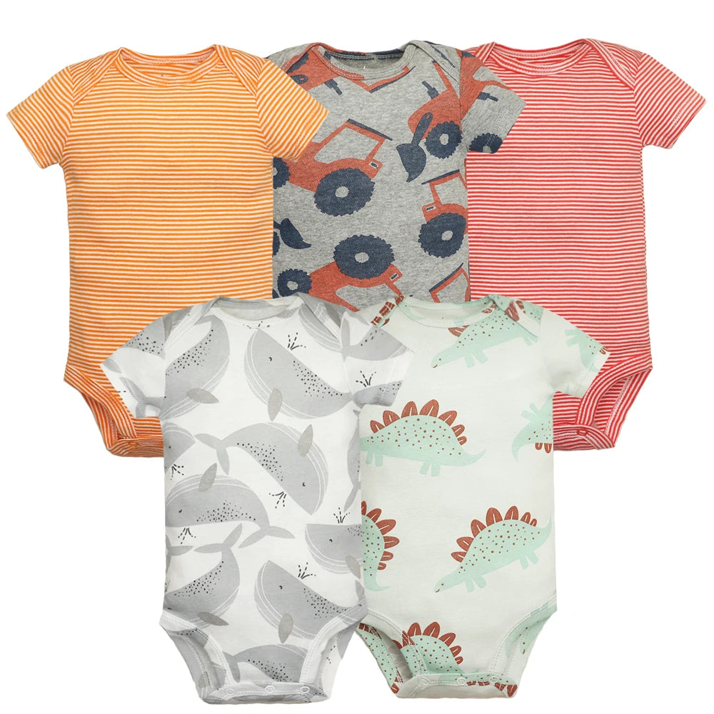 5PCS/Lot Newborn 100% Cotton Baby Boy &Girl