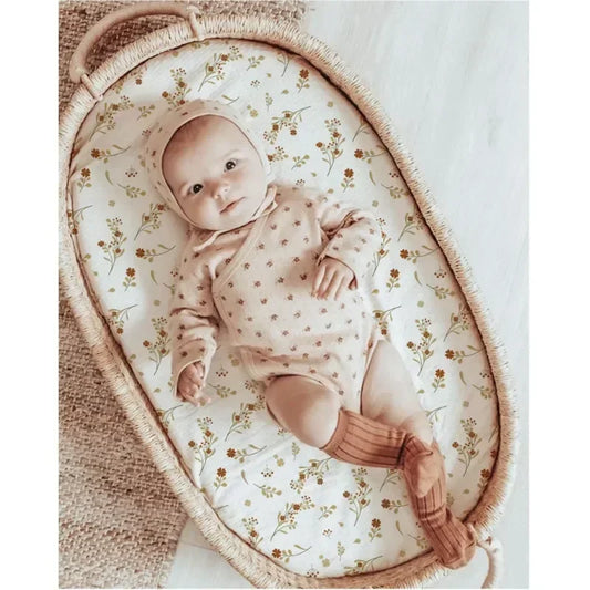 Little one _Soft Breathable Muslin Cotton Baby Fitted Sheet