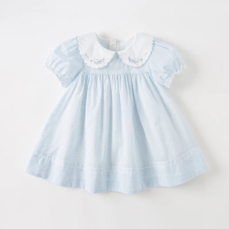 summer baby blue dress for baby girl