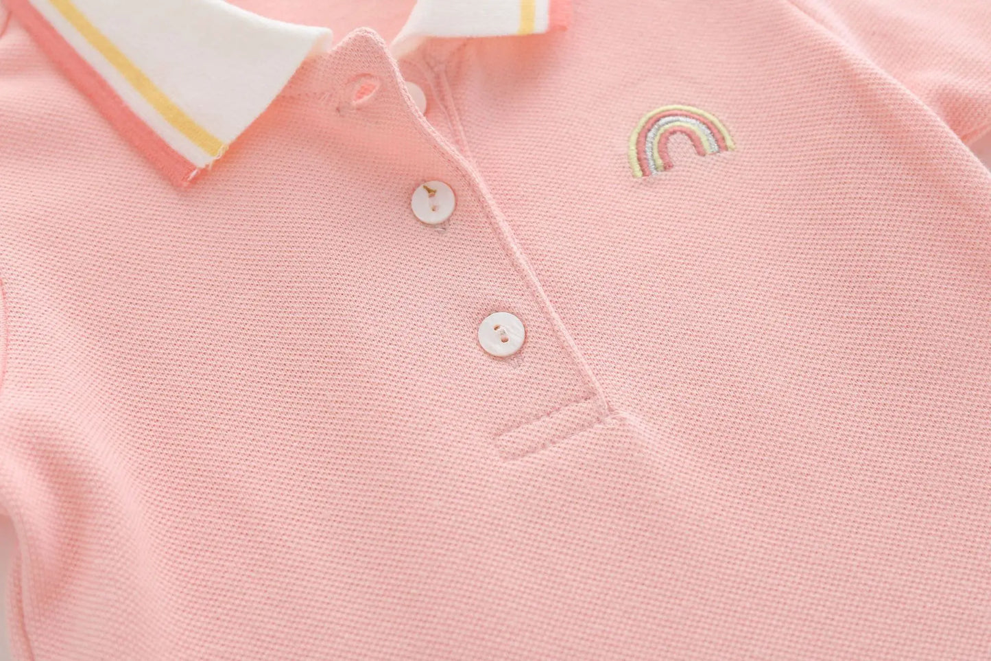 Little KID_  Girls Pink Polo Dress