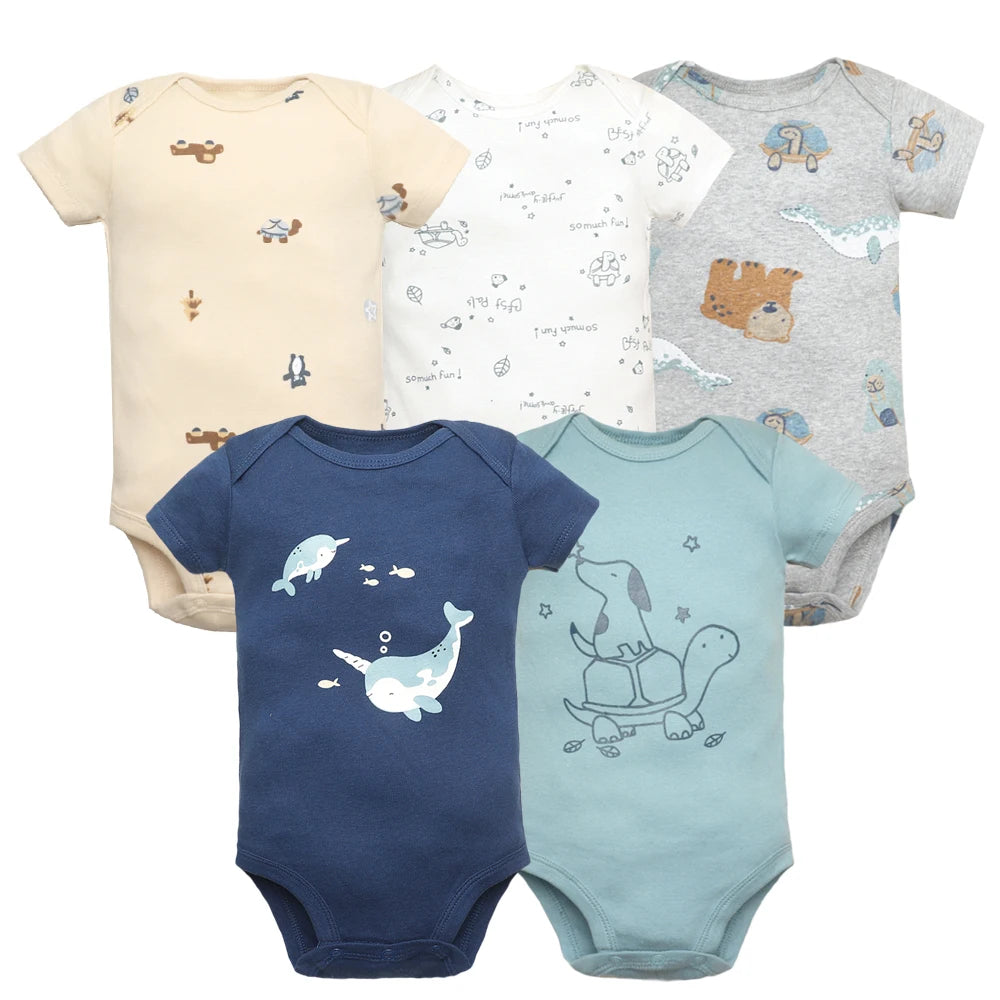 5PCS/Lot Newborn 100% Cotton Baby Boy &Girl