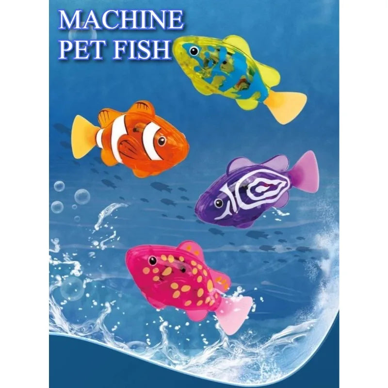 Little one_Electronic Pet Sensing Light Shower Interactive Swimming Water Fish Children's Toy