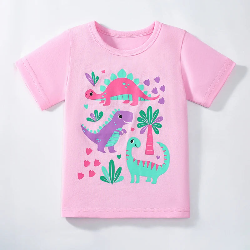 Little kid_ Children's Clothing 3PCS  Summer y Girls  T Shirts 2-7 Years
