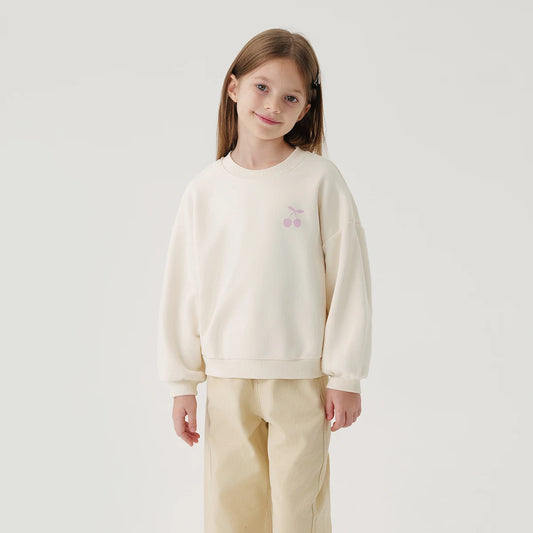 MARY_Girls French Crew Neck Loose Sweatshirt