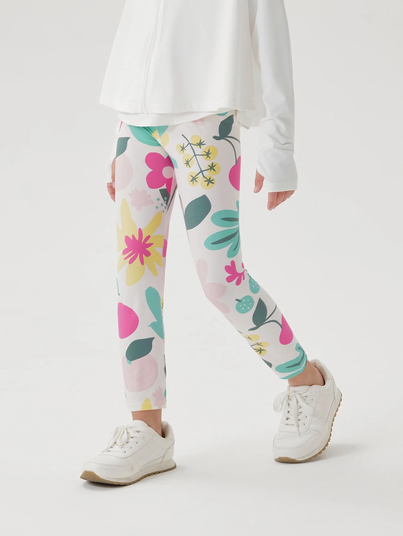 PRETTY_ Girls Cooling UPF100+ Sun Protection Active Yoga Leggings