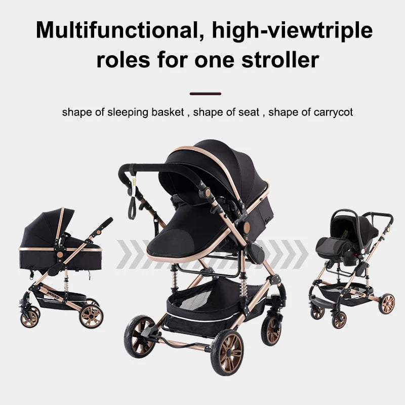 Bird _Luxurious 3 in 1 Baby Stroller Portable Travel Baby Carriage