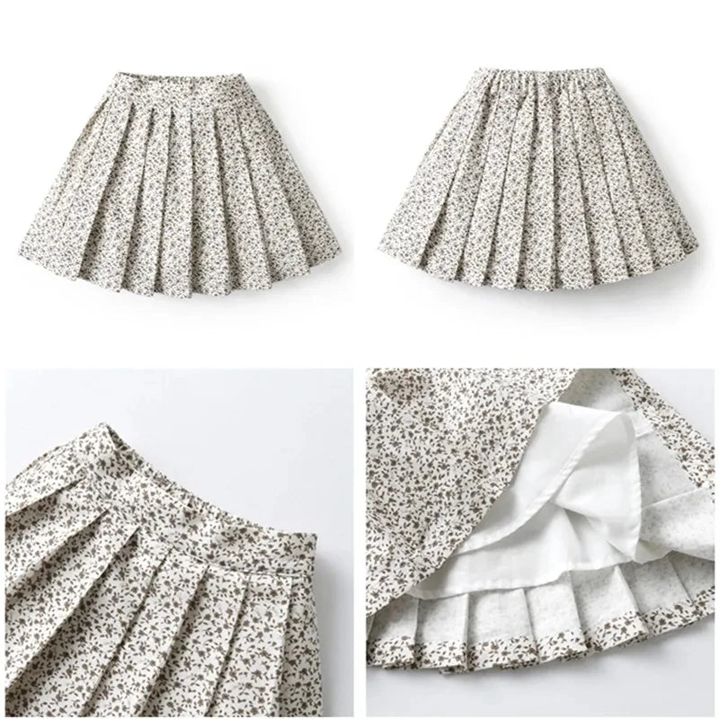 Bird_ Princess Pleated Skirts for Kid Girls