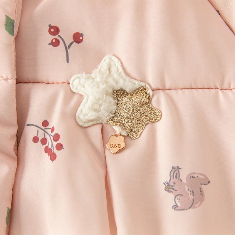 Bird_ Children Girl's Parkas Clothes Outerwear Hooded Coat
