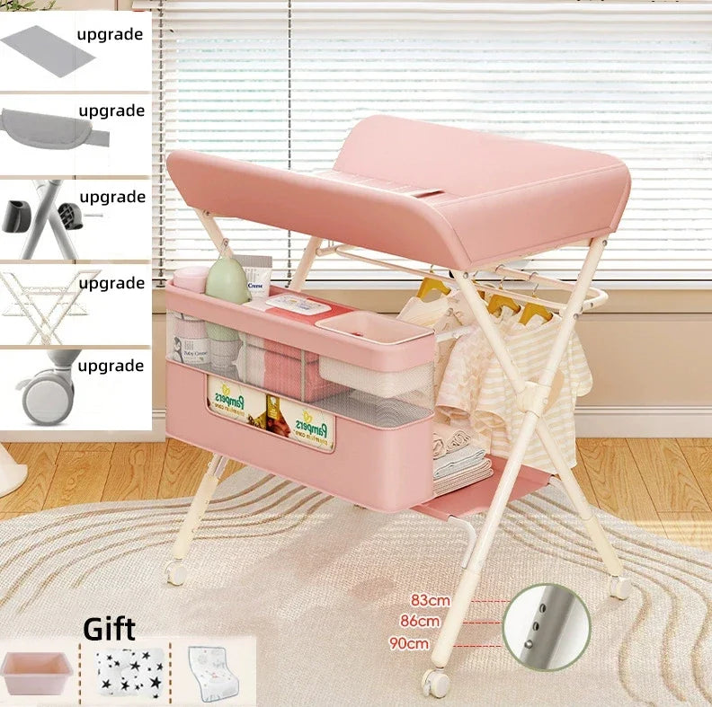 Bird _Portable Baby Changing Table for Nursery Height Adjustable Foldable Diaper Table