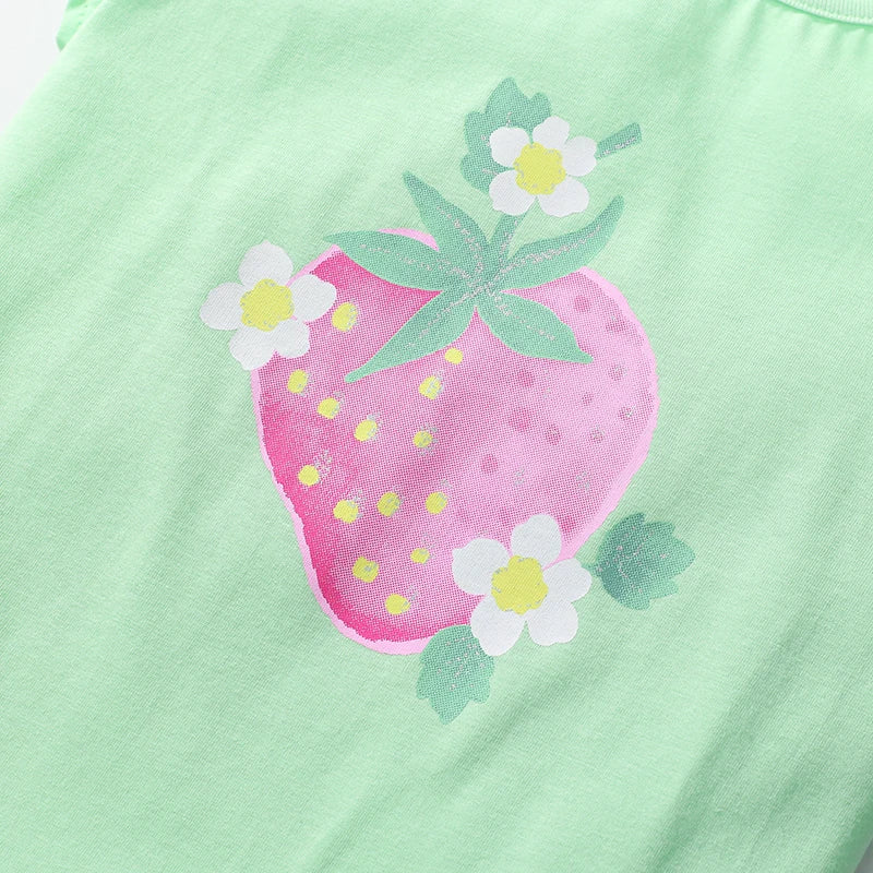 Little one_ Summer Strawberry  T shirts