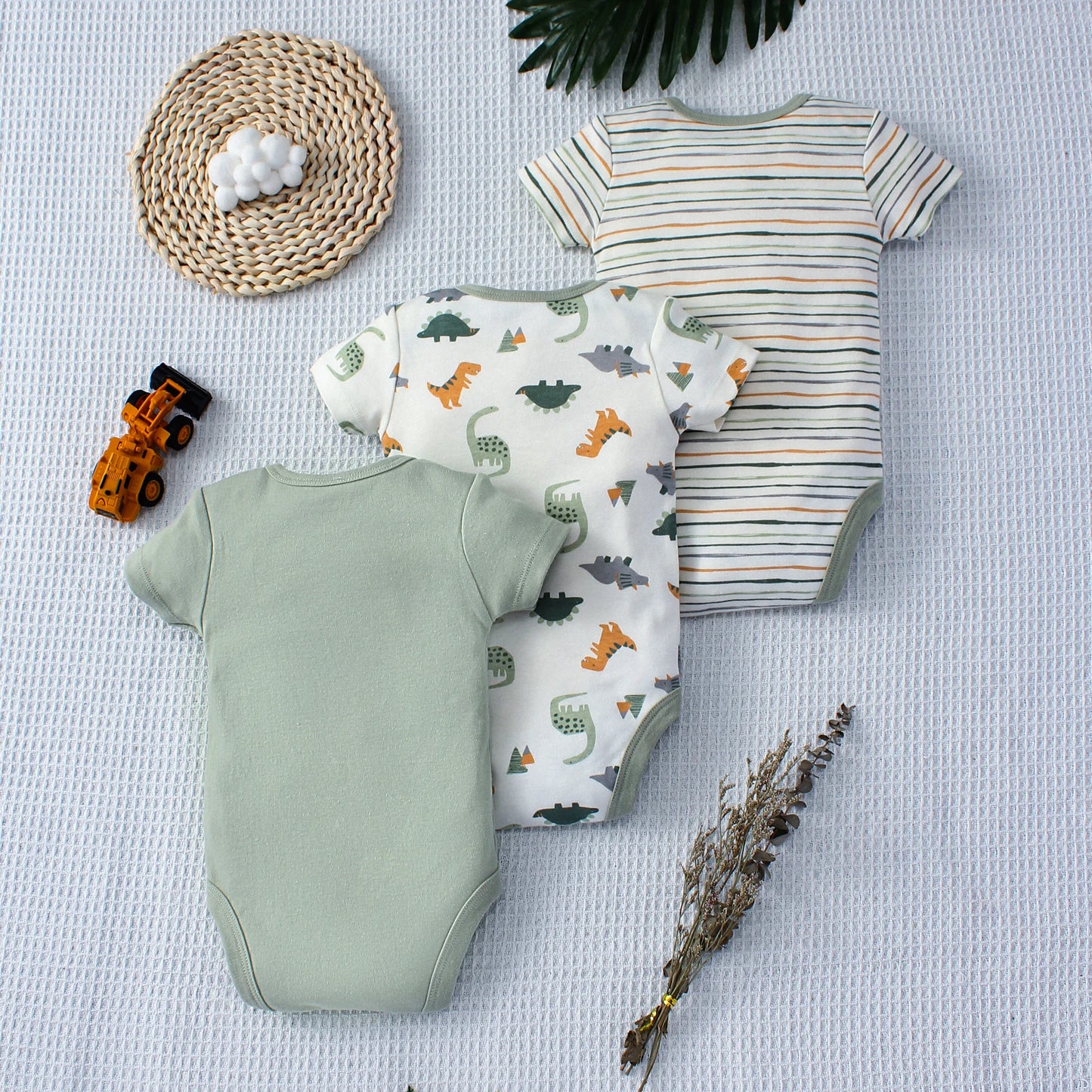 3PCS Summer Baby Bodysuit