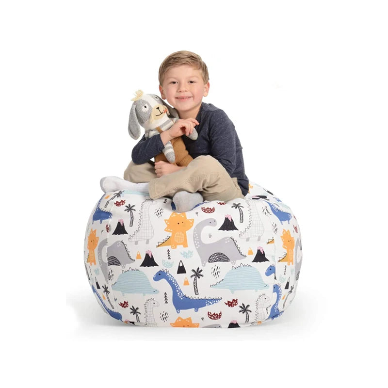 Joy _Printed Children's Plush Toy Storage Beanbag