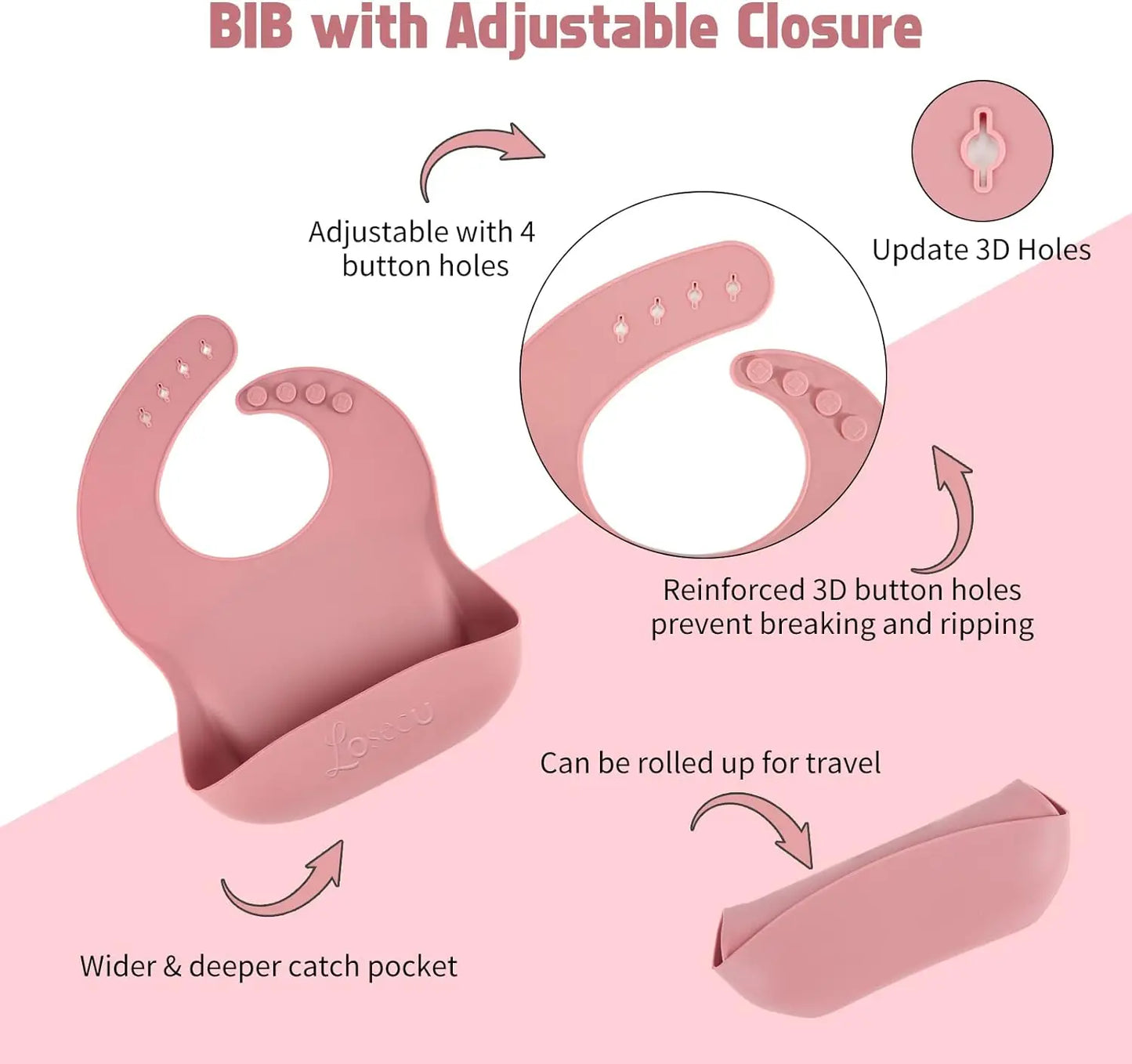 JOY_9PCS/Set BPA Free Silicone Baby Feeding Set Sucker Bowl Divided Dinning Plate Straw Cup Spoon Fork Adjustable Bib Children Dishe